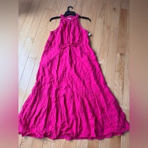 Time and Tru Vibrant Pink Maxi Dress